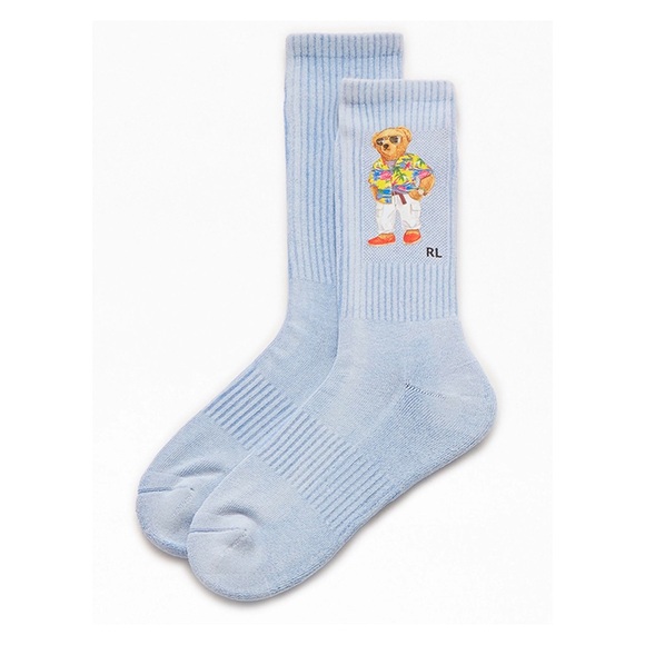 POLO RALPH LAUREN BLUE BEAR SOCK - Picture 4 of 4
